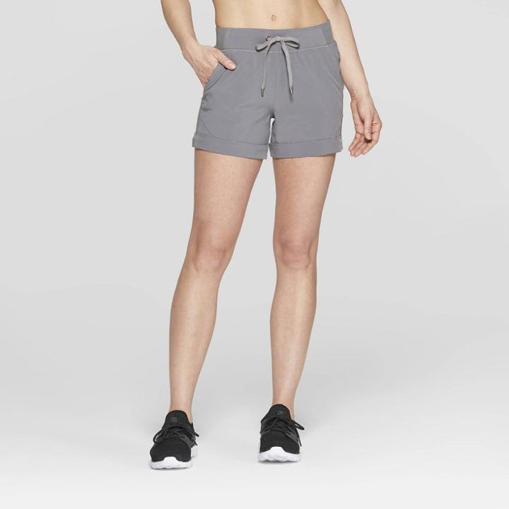Women's Woven Mid-rise Shorts - C9 Champion Dark Grey