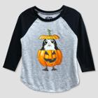 Lucas Plus Size Girls' Star Wars Porg Halloween 3/4 Sleeve Raglan T-shirt - Heather Gray