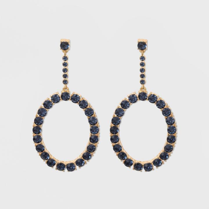 Sugarfix By Baublebar Bejeweled Hoop Earrings - Blue