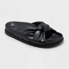 Women's Kaylin Knotted Slide Sandals - A New Day Black