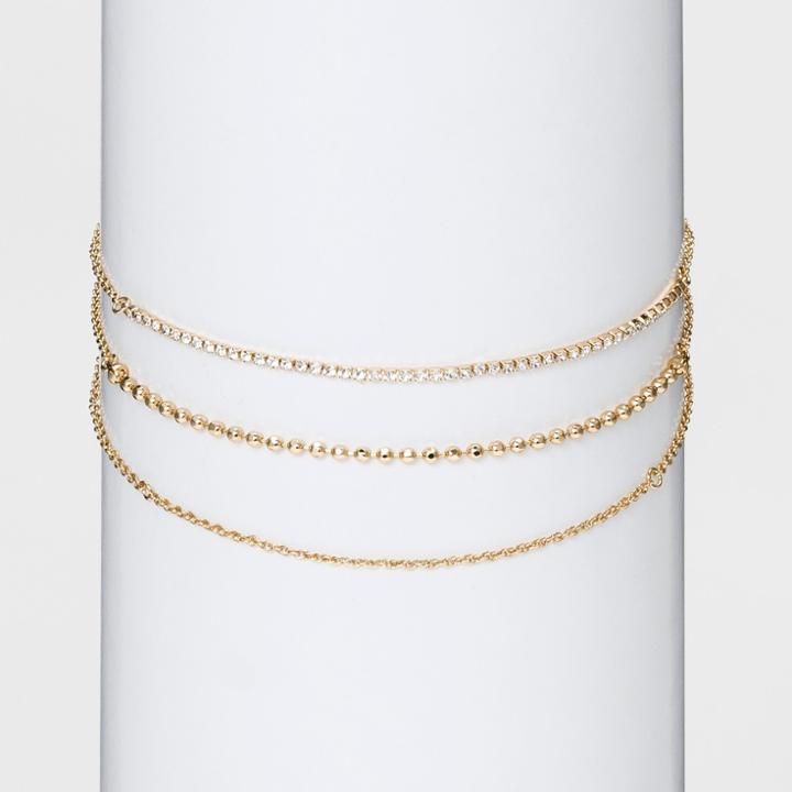 Sugarfix By Baublebar Embellished Layered Necklace - Gold, Women's