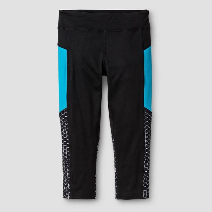 Girls' Performance Capri Leggings - C9 Champion Black Print