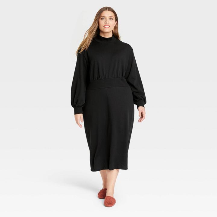 Women's Plus Size Bishop Long Sleeve Dress - Who What Wear