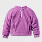 Toddler Adaptive Mock Neck Long Sleeve Fleece Jacket - Cat & Jack Purple