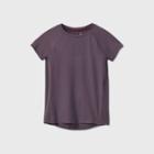 Girls' Pin-tuck Back Short Sleeve Performance T-shirt - All In Motion Dusty Purple