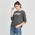 Women's Sunday Football Long Sleeve T-shirt - Fifth Sun (juniors') - Charcoal Heather Xs, Women's, Gray