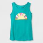 Girls' Sleeveless Sunshine Graphic Tank Top - Cat & Jack Turquoise