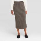 Women's A-line Sweater Skirt - Prologue Olive