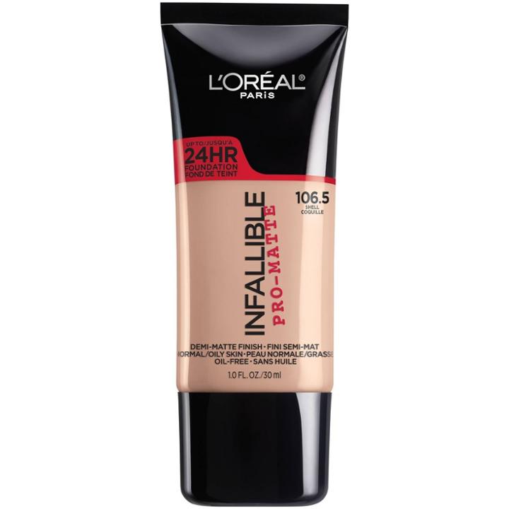 L'oreal Paris Infallible Pro-matte Foundation 106.5 Shell (white)