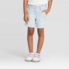 Toddler Girls' Striped Bermuda Jean Shorts - Cat & Jack Blue 12m, Toddler Girl's