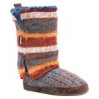 Women's Muk Luks Trisha Striped Sweater Knit Slipper Boots - L(9-10), Size: L (9-10),