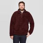 Men's Big & Tall Standard Fit Sherpa Sweatshirt - Goodfellow & Co Pomegranate Mystery 3xb, Men's, Red