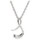 Distributed By Target Women's Sterling Silver Cursive Script Initial Pendant - S (18), Size: Small,