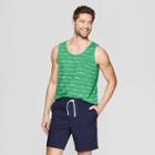 Target Men's Striped Standard Fit Sleeveless Novelty Pocket Tank - Goodfellow & Co Green