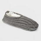 No Brand Women's Sweater Knit Slipper Socks With Grippers - Gray