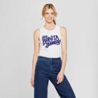 Women's Que Bonita Senorita Graphic Cotton Tank Top - A New Day White/blue
