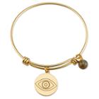 Distributed By Target Women's Stainless Steel May All Your Wishes Expandable Bracelet - Gold
