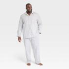 Men's Big & Tall Plaid Poplin Pajama Set - Goodfellow & Co Gray