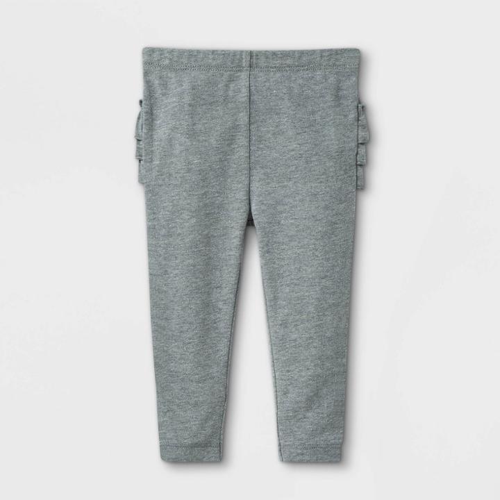 Baby Girls' Ruffle Bum Leggings - Cat & Jack Gray Newborn