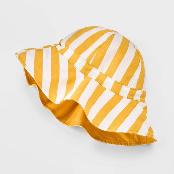 Baby Girls' Striped Bucket Hat - Cat & Jack Yellow
