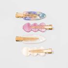 Pastel Acrylic Salon Hair Clip Set 4pc - Wild Fable