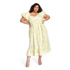 Women's Plus Size Ins Puff Sleeve Dress - Loveshackfancy For Target Light Yellow