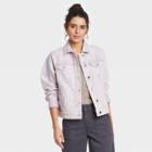 Women's Long Sleeve Denim Jacket - Universal Thread Purple