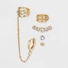 Gold Ear Cuff And Stud Earring Set 5pc - Wild Fable Gold