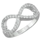 Target Silver Plated Cubic Zirconia Infinity Band Ring -