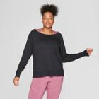 Target Women's Plus Size Cozy Crew Neck Sweatshirt - Joylab Black