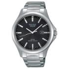 Men's Pulsar Solar Dress Watch - Silver Tone With Black Dial - Px3073