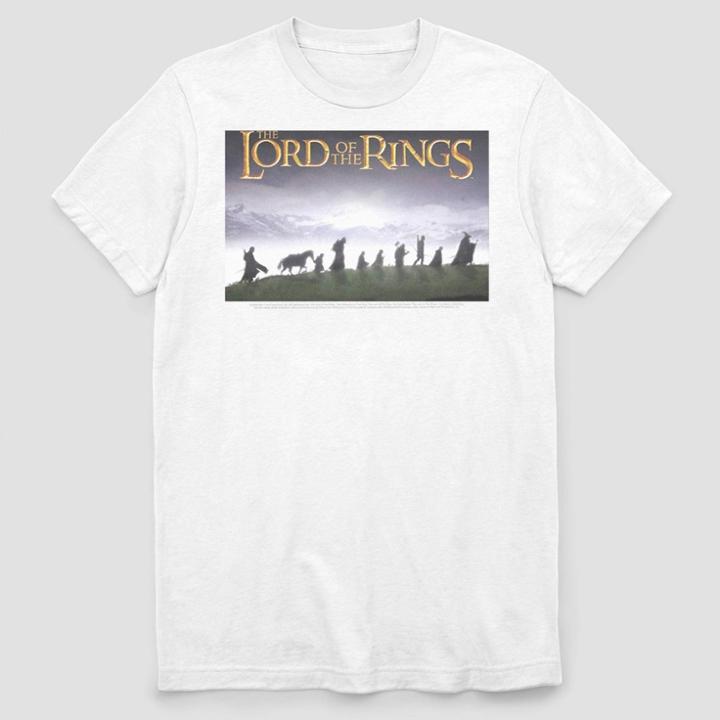 Men's Fox The Lord Of The Rings Fellowship Short Sleeve Graphic T-shirt - White