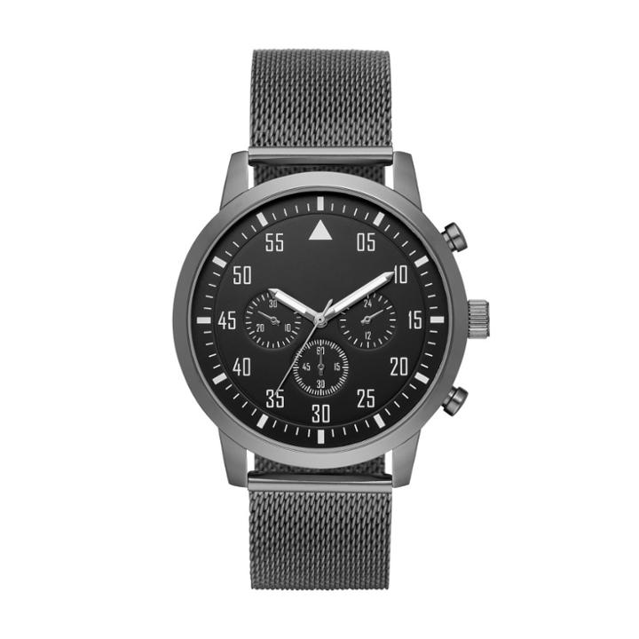 Men's Aviator Mesh Strap Watch - Goodfellow & Co Gunmetal
