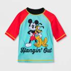 Boys' Disney Mickey Mouse & Friends Rash Guards - Green 3t - Disney