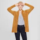 Women's Chenille Open Cardigan - A New Day Gold