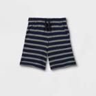 Toddler Boys' Striped French Terry Pull-on Shorts - Cat & Jack Deep Navy
