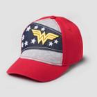 Warner Brothers Kids Dc Comics Wonder Woman Baseball Cap - Red,