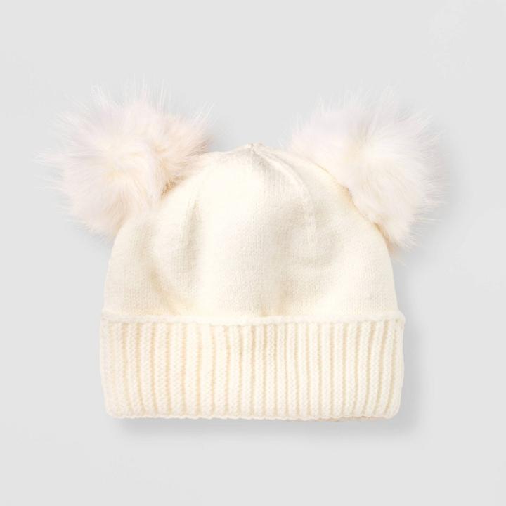 Toddler Beanies - Cat & Jack White