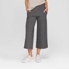Mpg Sport Women's High-waisted Wide Leg Knit Crop - Charcoal Heather