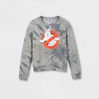 Girls' Ghostbusters Tie-dye Pullover Sweatshirt - Gray