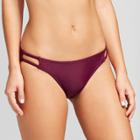 Women's Strappy Cheeky Bikini Bottom - Xhilaration Wild Cherry