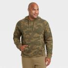 Men's Camo Print Cotton Fleece Pullover Hoodie Sweatshirt - All In Motion Olive Green