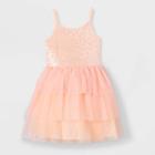 Girls' Sequin Tiered Ombre Dress - Cat & Jack Blush