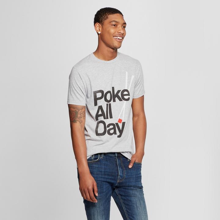 Petitemen's Short Sleeve Poke All Day Graphic T-shirt - Awake Heather Gray