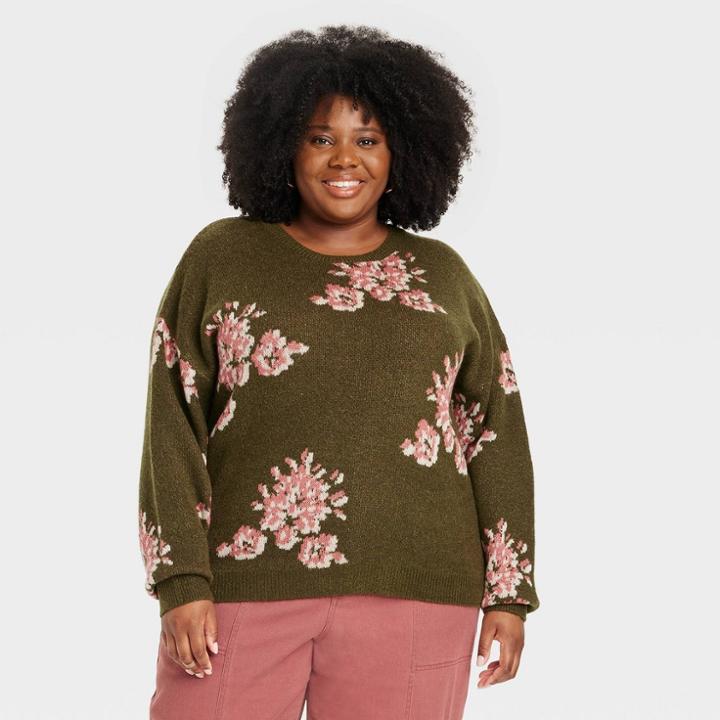 Women's Crewneck Sweater - Knox Rose Olive