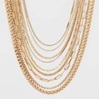 Multi-strand Layered Statement Necklace - A New Day Gold