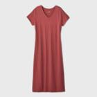 Women's Plus Size Short Sleeve Dress - Universal Thread Burgundy