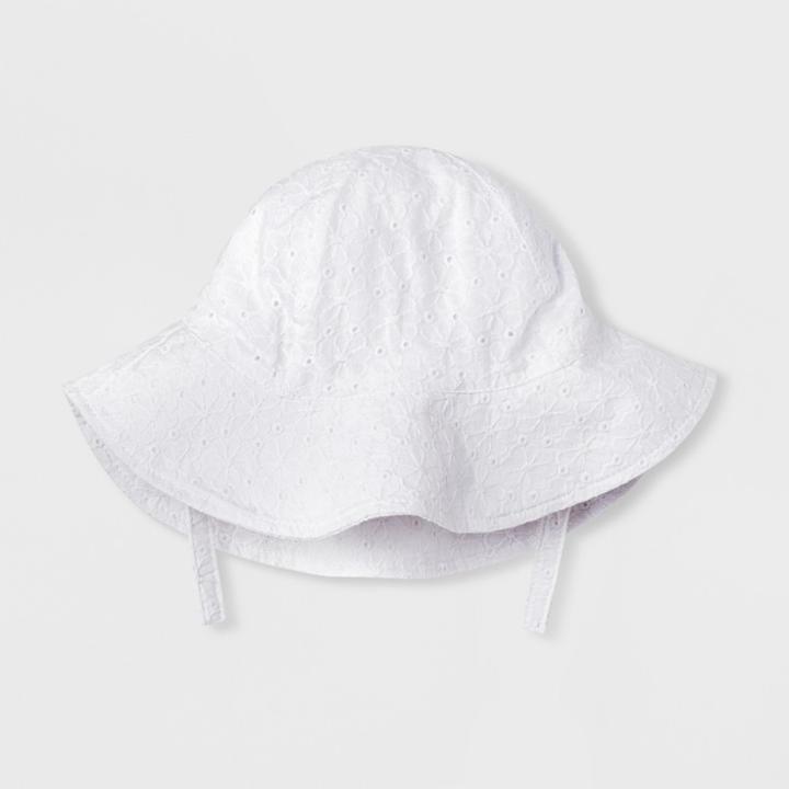 Baby Girls' Eyelet Bucket Hat - Cat & Jack White