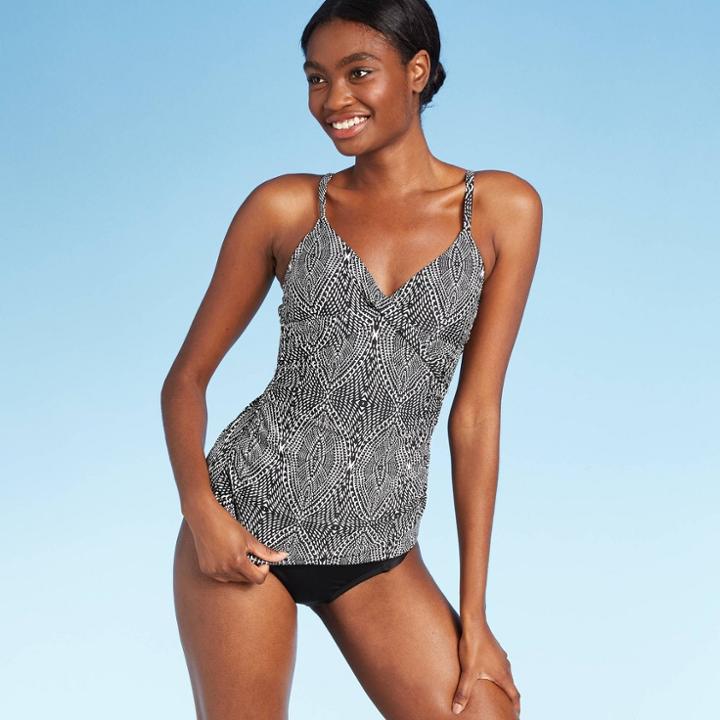 Women's Over The Shoulder Tankini Top - Kona Sol Black