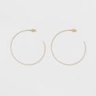 Target Women's Earring Textured Hoop - Gold